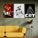 Cristiano Ronaldo 3-Photo Grid Poster